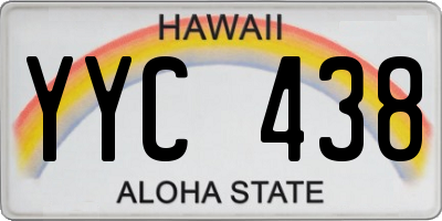 HI license plate YYC438