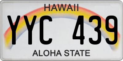 HI license plate YYC439