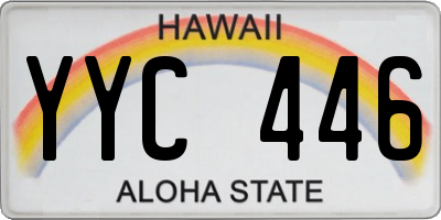 HI license plate YYC446