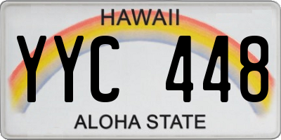 HI license plate YYC448