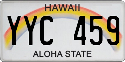HI license plate YYC459