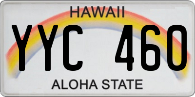 HI license plate YYC460
