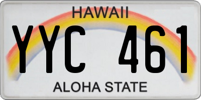 HI license plate YYC461