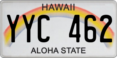 HI license plate YYC462
