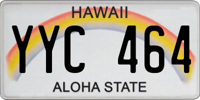 HI license plate YYC464