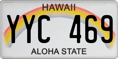 HI license plate YYC469