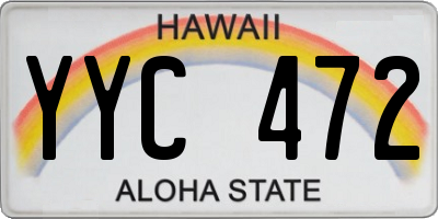 HI license plate YYC472