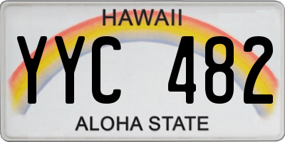 HI license plate YYC482