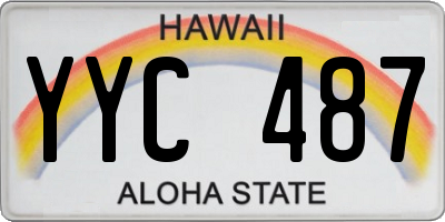 HI license plate YYC487