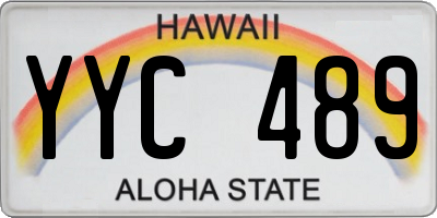 HI license plate YYC489