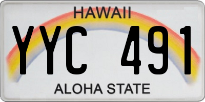 HI license plate YYC491