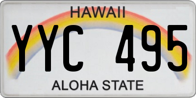HI license plate YYC495