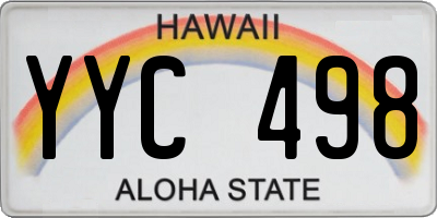 HI license plate YYC498