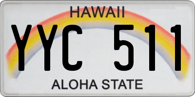 HI license plate YYC511