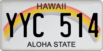 HI license plate YYC514