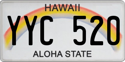 HI license plate YYC520