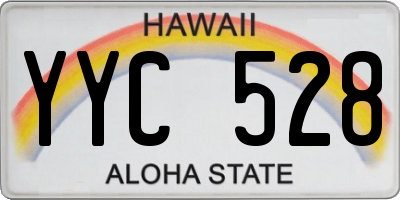 HI license plate YYC528