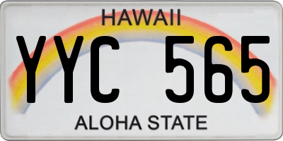 HI license plate YYC565