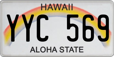 HI license plate YYC569