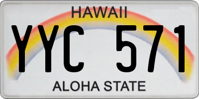 HI license plate YYC571