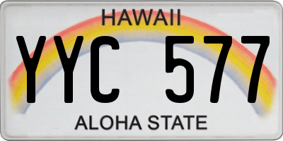 HI license plate YYC577