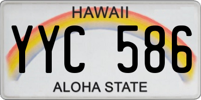 HI license plate YYC586