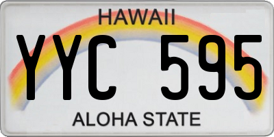 HI license plate YYC595