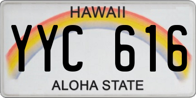HI license plate YYC616
