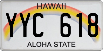 HI license plate YYC618