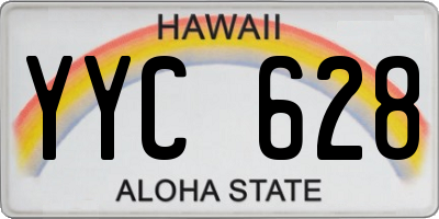 HI license plate YYC628