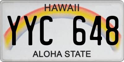 HI license plate YYC648