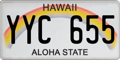HI license plate YYC655