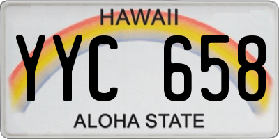 HI license plate YYC658