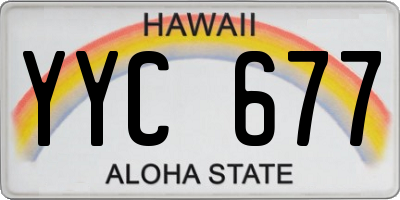 HI license plate YYC677