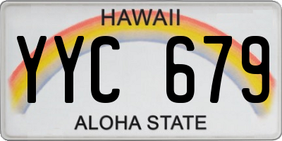 HI license plate YYC679