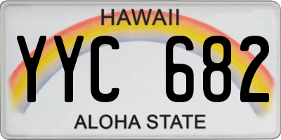 HI license plate YYC682