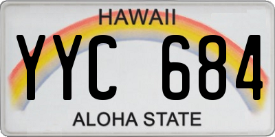 HI license plate YYC684