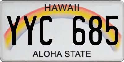 HI license plate YYC685