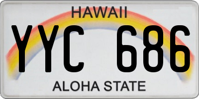 HI license plate YYC686