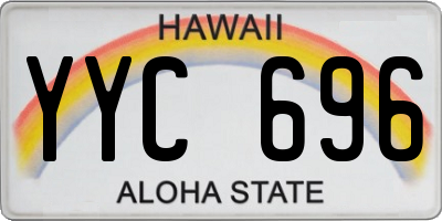 HI license plate YYC696