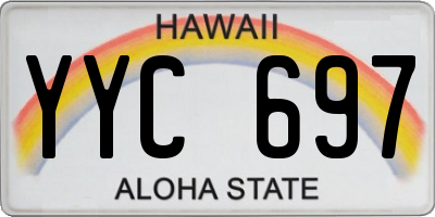 HI license plate YYC697