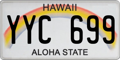 HI license plate YYC699
