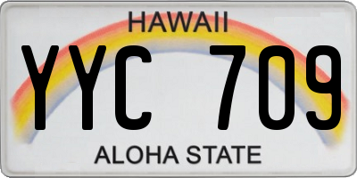 HI license plate YYC709