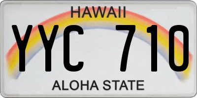 HI license plate YYC710