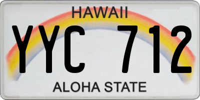 HI license plate YYC712