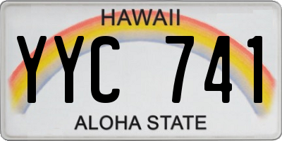 HI license plate YYC741