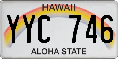HI license plate YYC746
