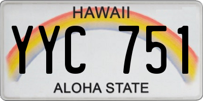 HI license plate YYC751