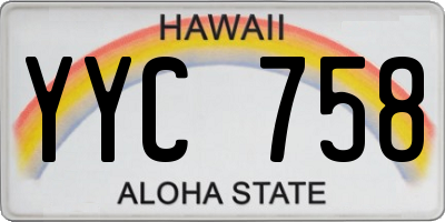 HI license plate YYC758