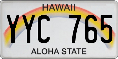 HI license plate YYC765